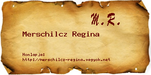 Merschilcz Regina névjegykártya